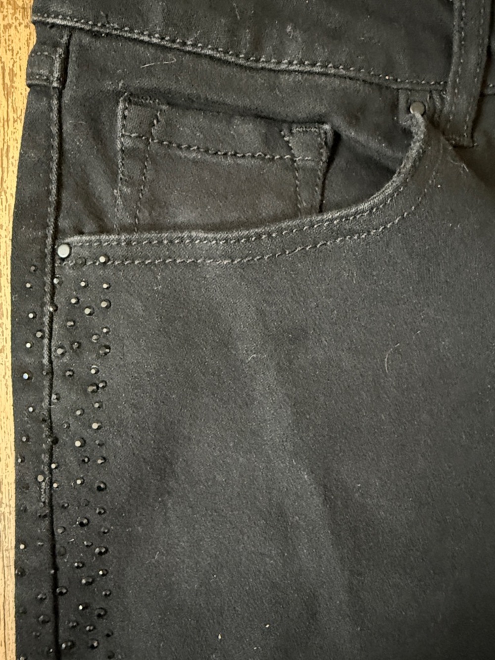 Artisan Jeans NY Black Skinny Jeans Sparkly Side Studs Bedazzled Rodeo Cowgirl - Picture 3 of 8